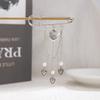 Heart Pearl Bow Brooch Detachable Tassel Fixed Clothes Pin Waist Buckle Button Clasps Trouser Leg Decorative Brooch