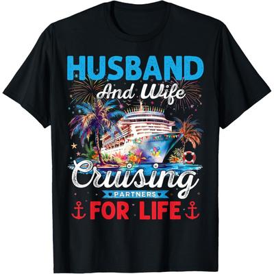 Husband And Wife Cruising Partners For Life Honeymoon Cruise T-Shirt(1)