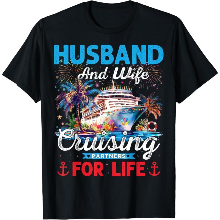 Husband And Wife Cruising Partners For Life Honeymoon Cruise T-Shirt(1) XXXXXL чёрный