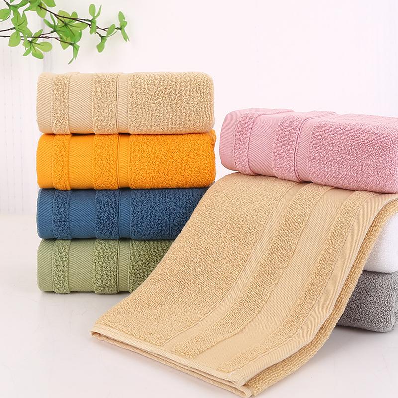 Pure Cotton Towel Plain Double Satin Face Wash Household Soft Dark Face Towel Men and Women Soft 32 Strands Towel