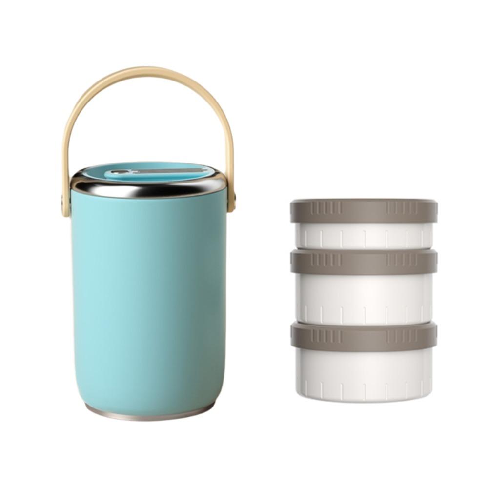 Large Capacity Insulated Food Bucket Multi-layer Thermal Lunch Box Vacuum Insulated Food Jar  Soup