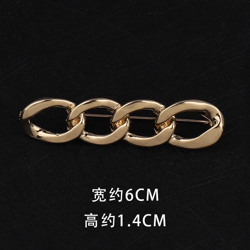 

2PC Women s Clothing Brooch Smooth Metal Chain Brooches for Women Lapel Pin Tightening Waist Pin Waist Buckle DIY Accessories