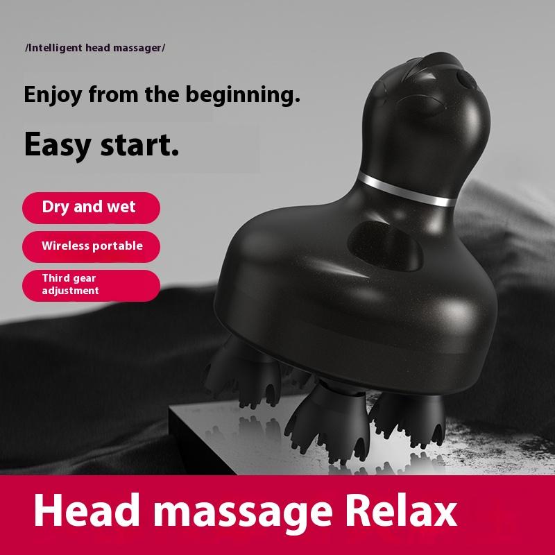 2026 New Electric Scalp Massager Hair Kneading Head Massage 4 Heads Deep Clean Stress Relax Body Massager Smart Tool