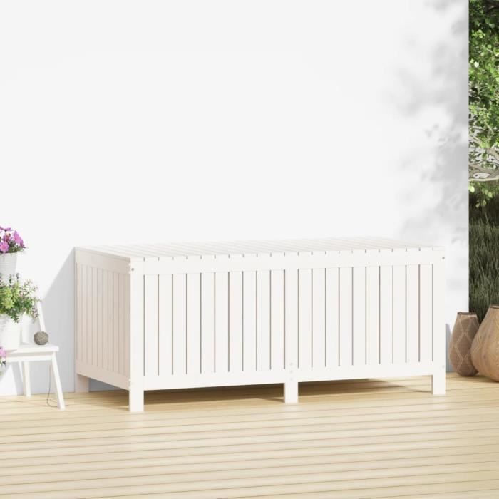 VidaXL Garden Storage Box White 147x68x64 Cm Pine Wood 823851