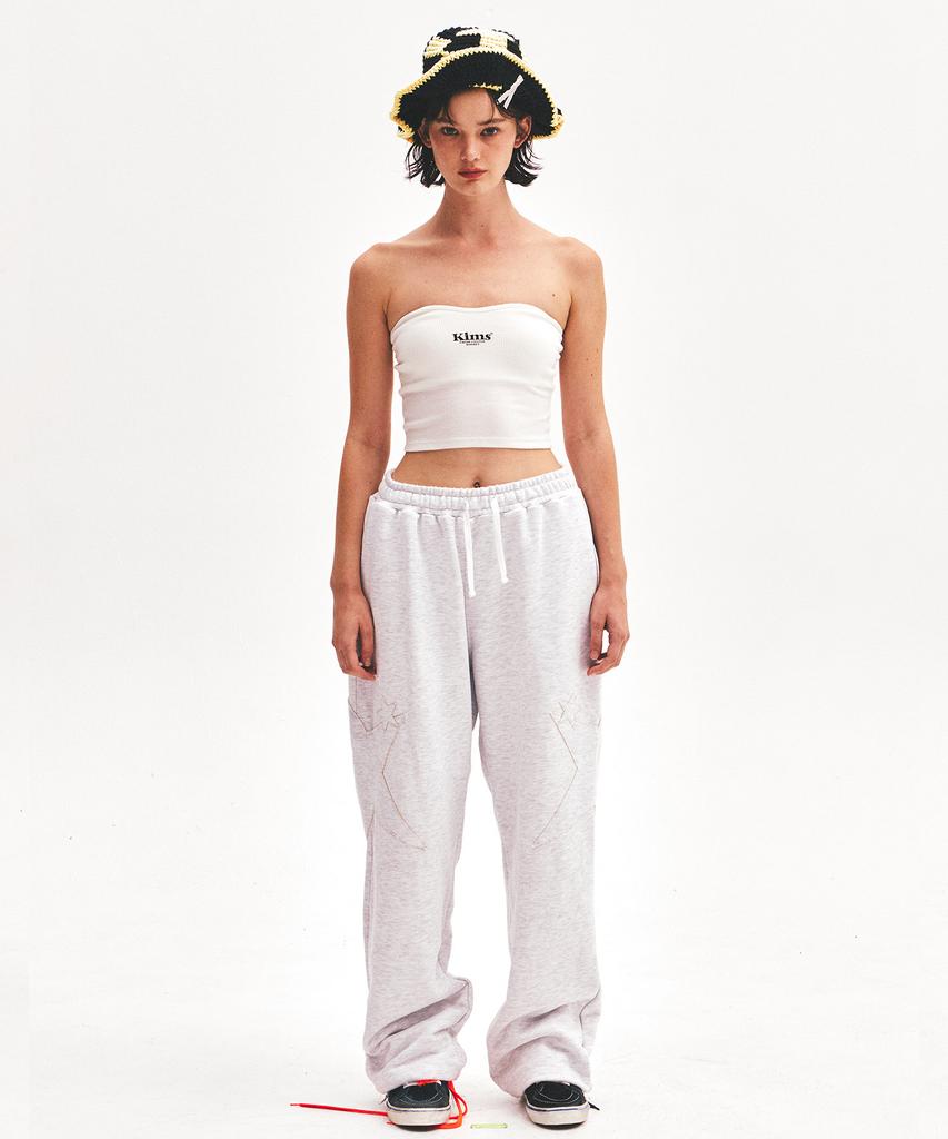Kimseupeulesikoteunmakes Three Single Star Sweatpants Gray