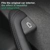 4pcs Car Door Button Control Panel Decoration Stickers Car Window Lifter Switch Suede Sticker for Tesla Model 3 Highland 2024-Up