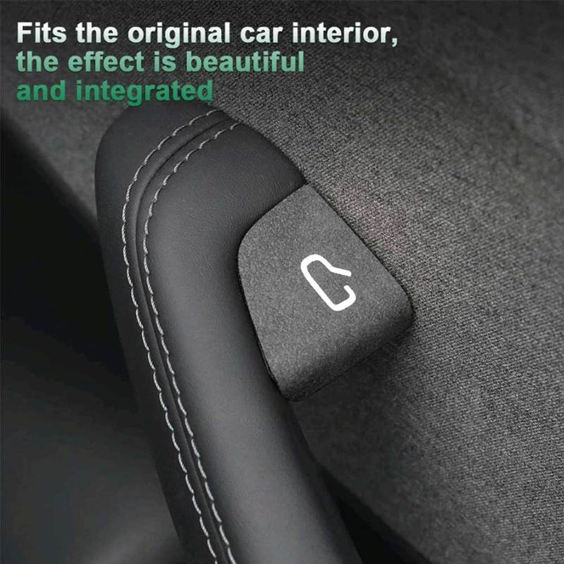 4pcs Car Door Button Control Panel Decoration Stickers Car Window Lifter Switch Suede Sticker for Tesla Model 3 Highland 2024-Up