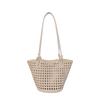 Spring woven pattern bag women's new large-capacity commuter tote bag large-capacity hollow armpit bag