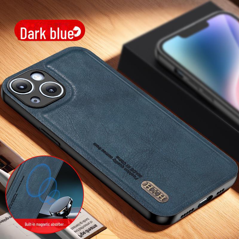 

Совместимый чехол из матовой кожи Antique для Huawei X8C, Y72, Honor 90, X9C, X6B, 200 Lite Honor 200 Lite синий