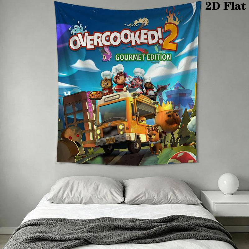 Overcooked poster Wall Hanging Printed Fabric Blanket Decorative Tapestries for Bedroom Living Room Home Decor