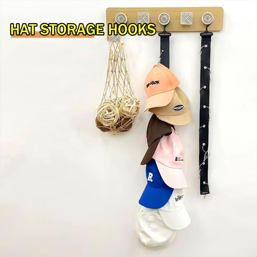 1pc wardrobe storage DIY hanger, hook 8 metal clip hanger wardrobe, hat scarf goods free perforated universal hook