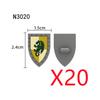 MOC Medieval Military Building Blocks Accessories Ancient Castle Knight Armor Viking Round Dragon Shield Flag Brick Toy Gift R62