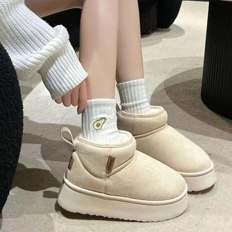 

Snow boots women s winter velvet thickened 2024 new platform shoes children s short boots bread shoes snow cotton shoes 40