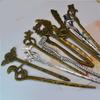 Electroplate Antique Bronze Hairpin for Han Costume Buyao Hair Stick Comb and Sticks Nonslip Stage Accessories 12PCS