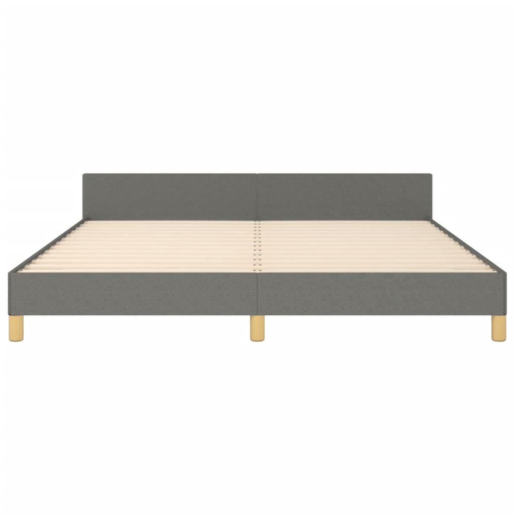 Vidaxl Bed Frame Without Mattress, Dark Gray, 160X200 Cm, Upholstered