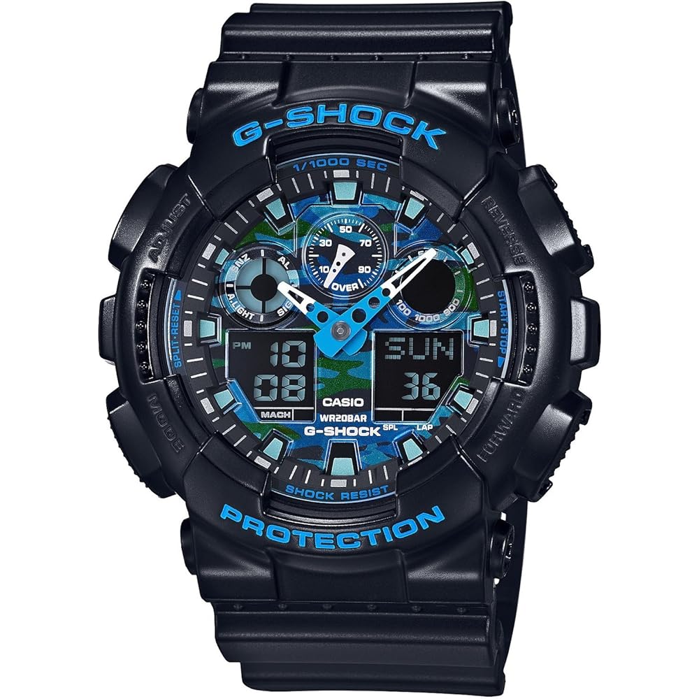 Casio G-Shock GA-100CB-1A Quartz Men s Watch Blue Camouflage