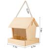 Rainproof Wooden Bird Feeder for Outdoors - Attracts Wild Birds, Automatic, Hanging for Balcony or Villa