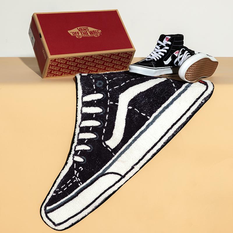 Vans Sk8 Tela Scamosciato Classico Resistente Leggero High-Top Scarpe da Skateboard Sneakers Unisex Nere VN000D5IB8C(S-BOX)