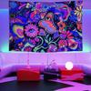 Planet Blacklight Tapestry Trippy Galaxy Uv Reactive Waterfall Landscape Wall Funny Tapestries Mysterious Mushroom Bohemia Tapiz