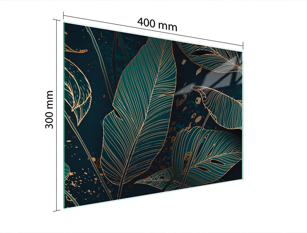 SZKLANA DESKA DO KROJENIA 40x30 LIŚCIE