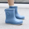 Fashion rain shoes women's short non-slip comfortable student water shoes waterproof overshoes water boots work rubber shoes