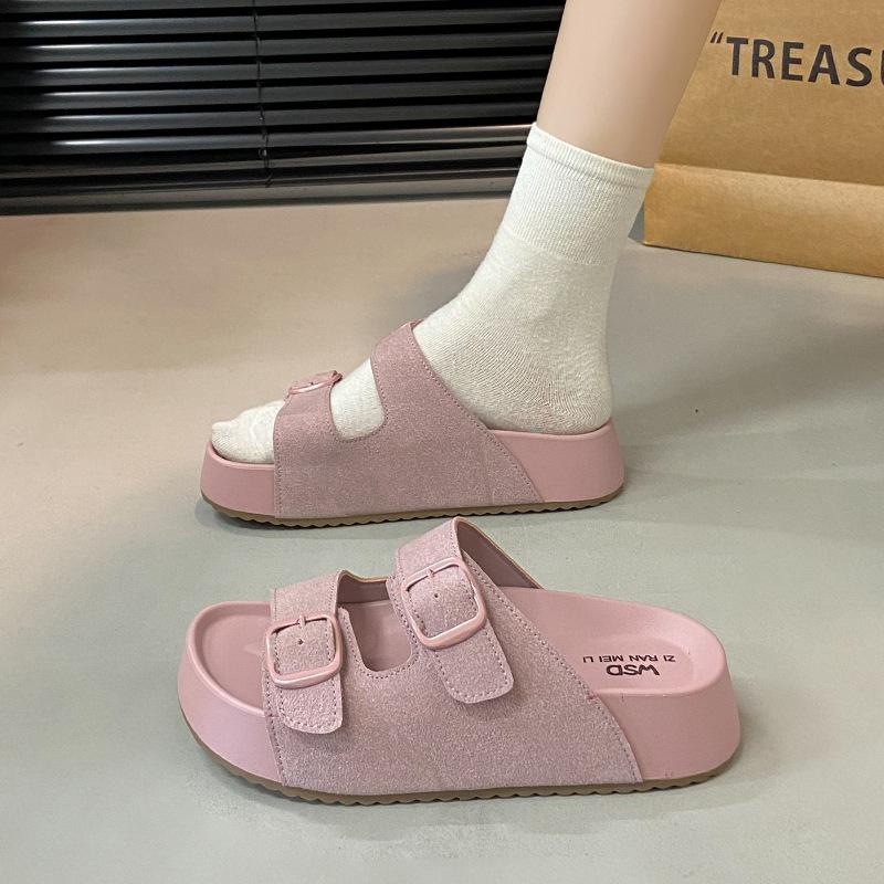 Thick-soled heightening slippers women's summer outer wear spring new sandals small non-slip beach cool slippers