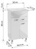 Bathroom Set, Cabinet with Washbasin, 50, with Faucet and Siphon, Mea