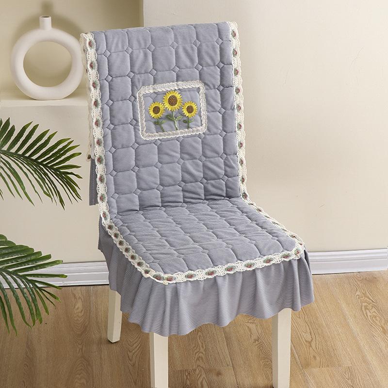 

Four Seasons Thickened Home Hotels может использовать подушки для спинки и хлопковые подушки для стульев Интегрированные чехлы для обеденных стульев 45*43cm