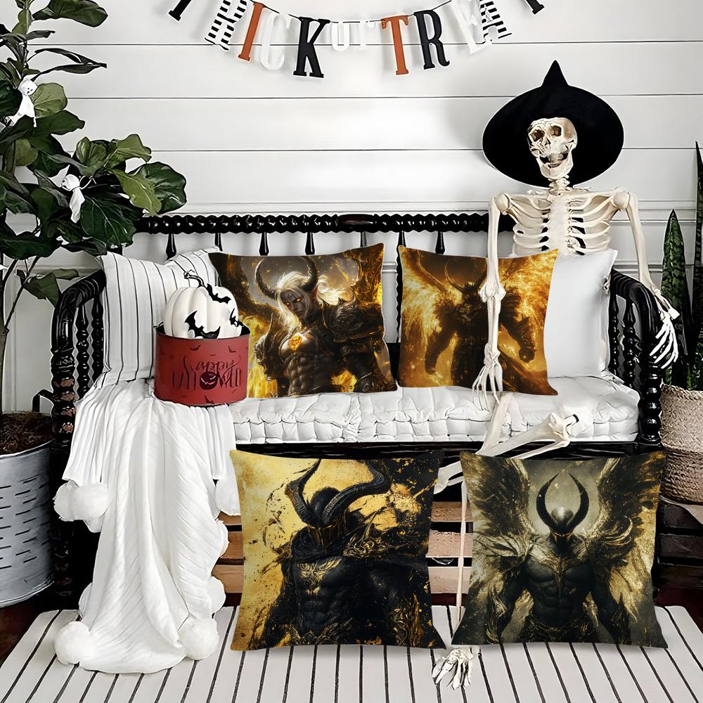 Game Wow World Of Warcraft-W Pillow Case Silky Short Plush With Invisible Zipper Dustproof Sofa Cushion Cover For Home Decor