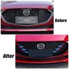 For Mazda Axela Sedan BP    6pcs Car Front Grill Grille Face Decoration ABS Stickers Cover Trim