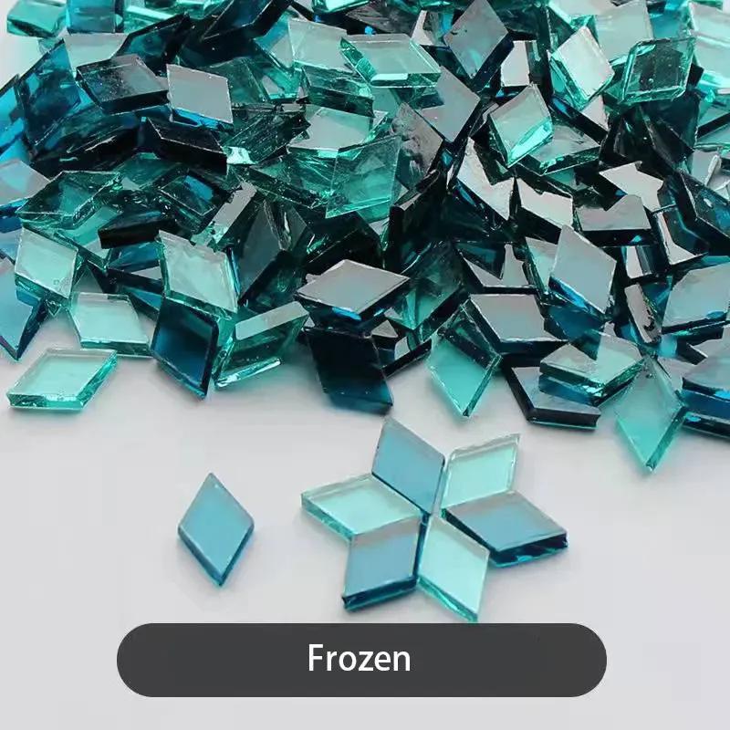 100g Clear Glass Mosaic Tiles Multi Color Mosaic Piece DIY Mosaic Making Stones for Craft Hobby Arts Home Wall Decoration Arte