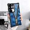 Retro Zipper Jeans Pattern Soft Phone Case For Samsung Galaxy S26 Ultra S25 Edge S24 FE S23 Plus S22 S21 + S20 Plating Anti-Fall