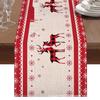 Christmas Table Runner with Santa and Tree Design