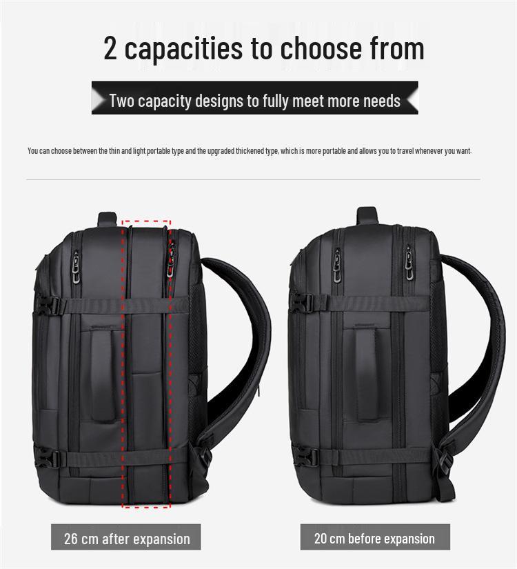 Herren Mode Business Reise Rucksack mit Logo - Multifunktionale Computertasche mit großem Fassungsvermögen