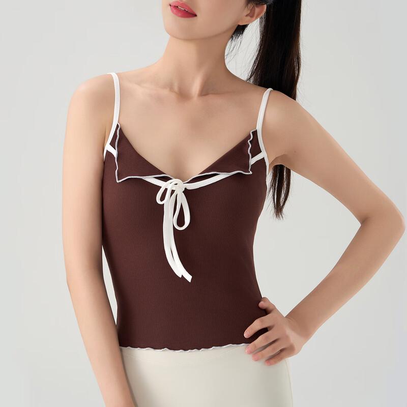

Спортивный топ-майка Leishuhui с рюшами и padded чашками S