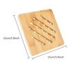 1 Pc Bamboo Kitchen Heat Insulation Pads Square Shape Natural Bamboo Mat for Hot Dishes/Pot/Bowl/Teapot/Hot Pot Holders