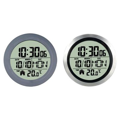 Orologio da Parete Digitale per Bagno 14,6 cm con Ventosa Impermeabile Multifunzione Display Temperatura per Studio Ufficio