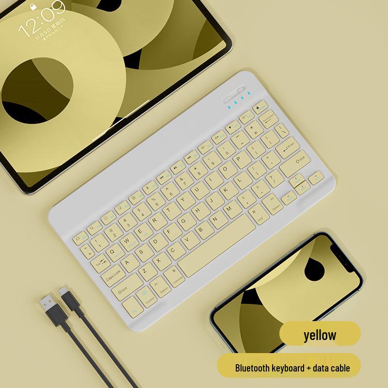 

Bluetooth Wireless Keyboard for Apple & Android Devices: Compatible with Phones, Tablets, iPads, and Laptops. Battery Mouse