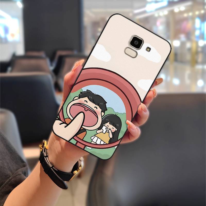 Shockproof Dirt-resistant Phone Case For Samsung Galaxy J6 2018/SM-J600F Durable Silicone Cartoon Anti-dust Soft case