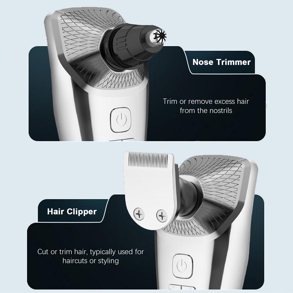 Electric Bald Shaver for Men 7 Floating Heads Beard Razor Hair Clipper Facial Cleaner Massager Nose