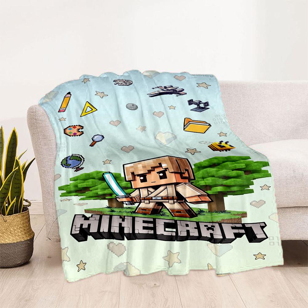 Minecraft 19 Blanket Comfortable Perfect for Office Chair Office Livingroom for All Occasions Warmthful Decor Ideal Gift For Birthday Valentine'S Day