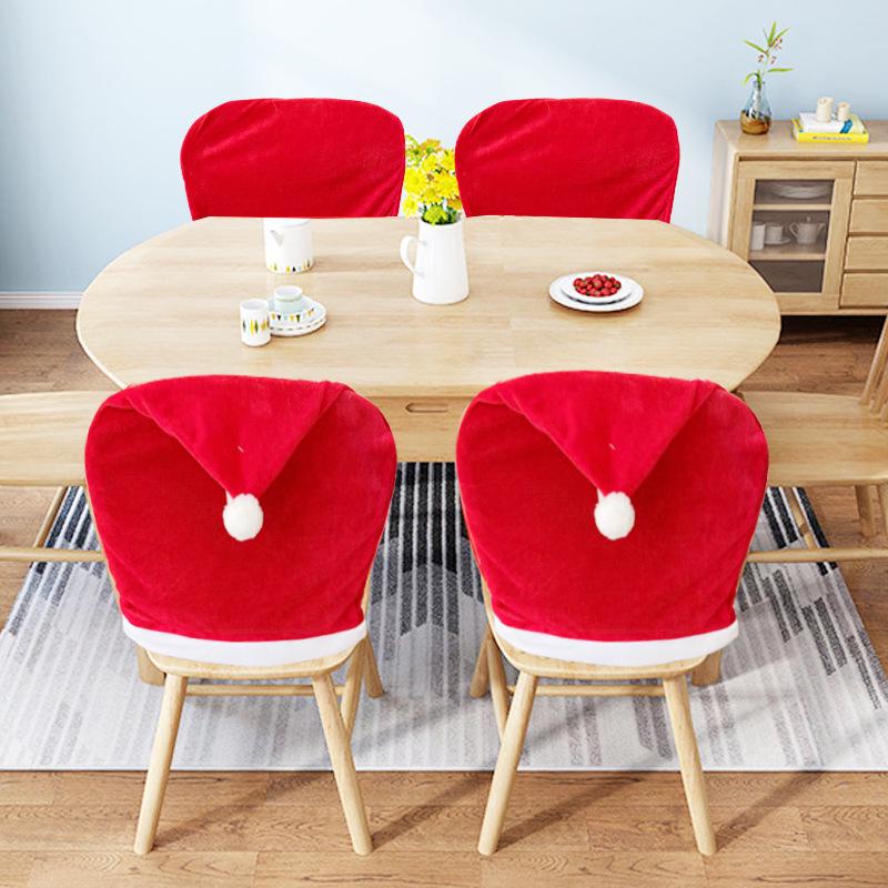 2025 Gold Velvet Christmas Chair Cover - Festive Backrest Decoration