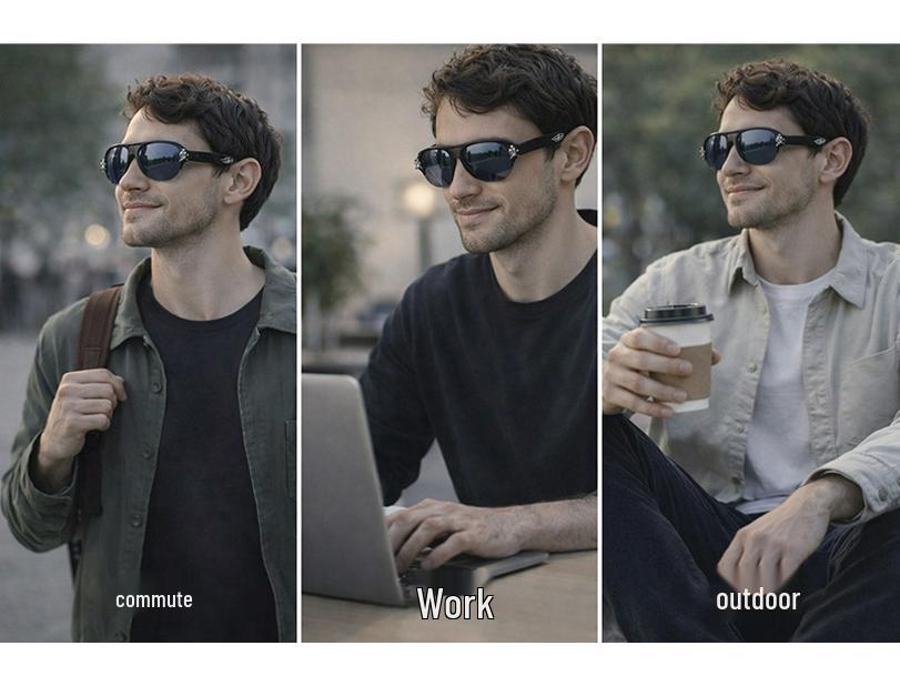 Smart Bluetooth UV Protection Sunglasses - Comfortable, No Pressure Fit for Running, Cycling, and Driving