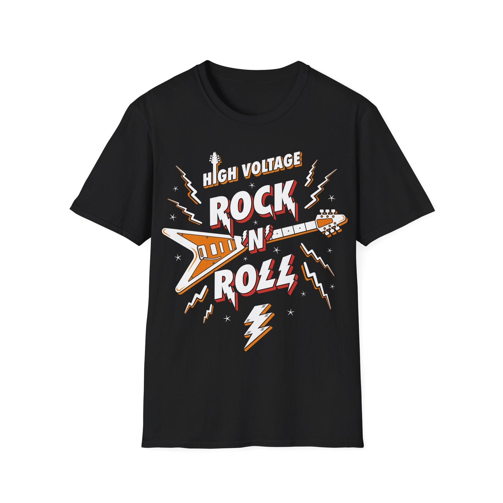 Футболка High Voltage Rock N Roll, Футболка Hard Rock, Топ с гитарой, Футболка Classic Rock 3XL