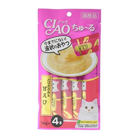 CIAO Churu chicken fillet & sweet shrimp 4 pieces set of 6