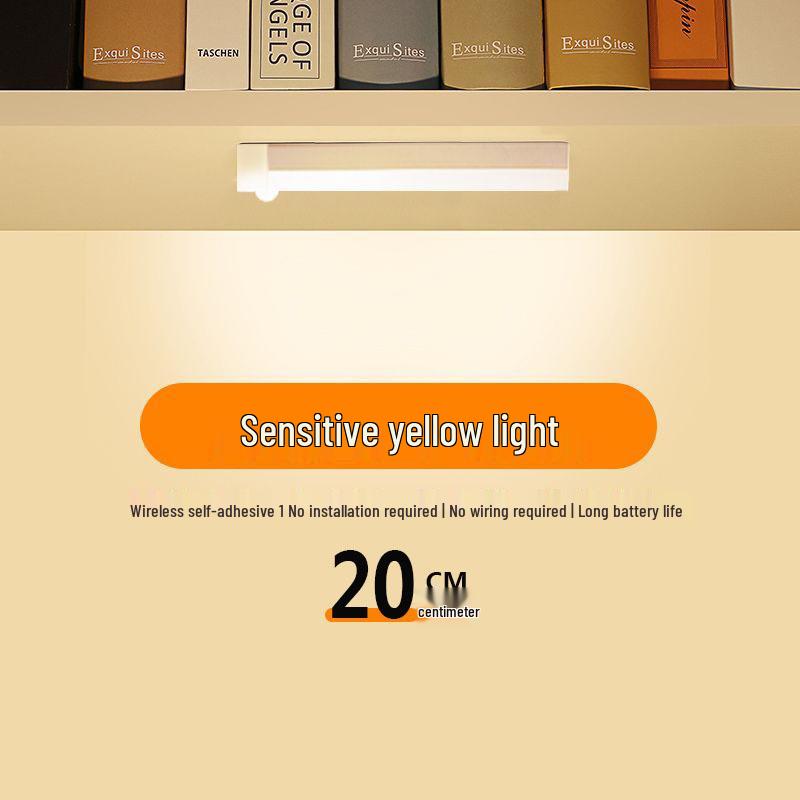 LED Motion Sensor Night Lamp: Magnetic Rechargeable Light for Wardrobes, Wine Cabinets, and Dormitories.