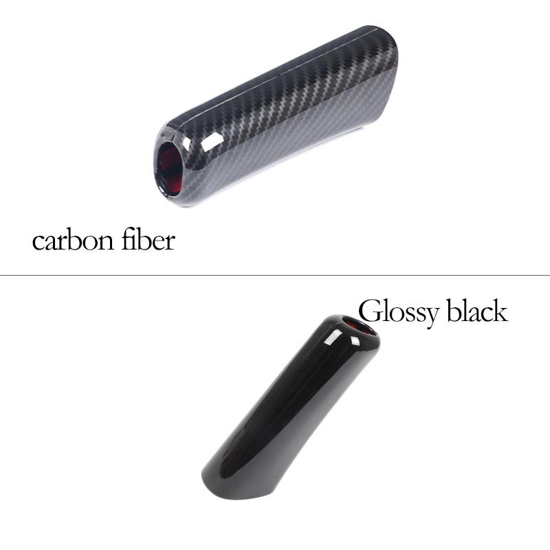 For Fiat 500 2010-2025 ABS Carbon Fiber/Black Car Handbrake Lever Decoration Cover Car Accessories