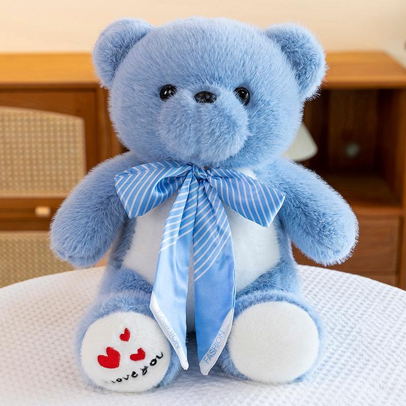 

Silk scarf bow tie bear doll cute large skirt teddy bear plush toy rag doll 40cm 0.4kg