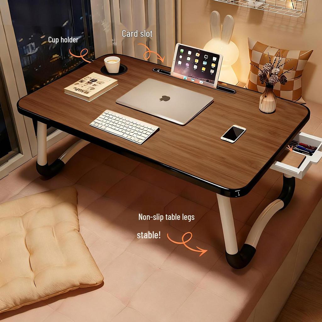Foldable Bedside Table & Study Desk for Dorms and Kids