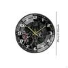 Clock with Silent 2D Movement, Smooth Glass And Arabic Numerals. Suitable for Bedrooms, Living